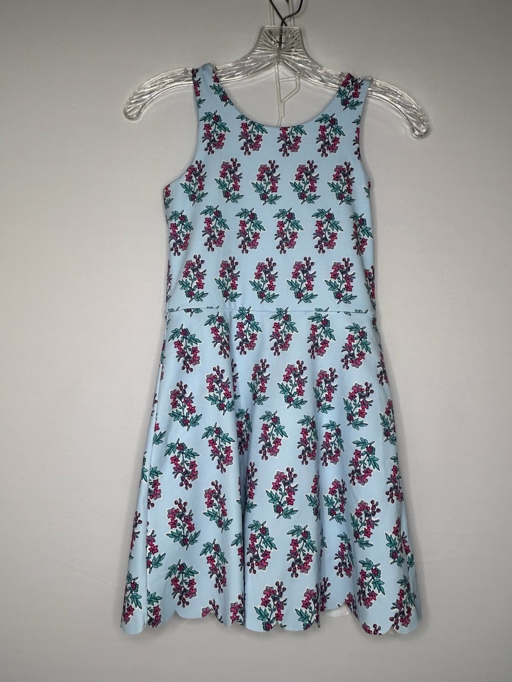 Crewcuts Light Blue Floral Fit-and-Flare Dress